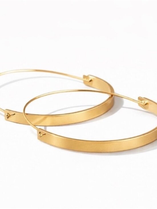 Jewelry - New! Gold Annalise Hoop Earrings (3010) NWOT
